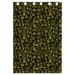 Egyptian Symbols Pattern Print Curtain