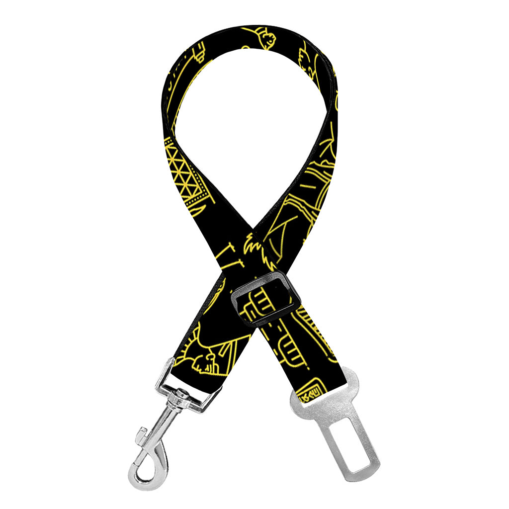 Egyptian Symbols Pattern Print Dog Seat Belt