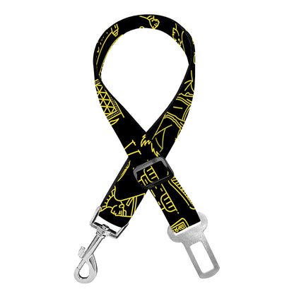 Egyptian Symbols Pattern Print Dog Seat Belt
