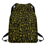 Egyptian Symbols Pattern Print Drawstring Backpack