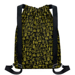 Egyptian Symbols Pattern Print Drawstring Backpack