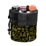 Egyptian Symbols Pattern Print Drawstring Makeup Bag
