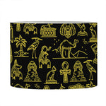 Egyptian Symbols Pattern Print Drum Lamp Shade