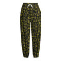 Egyptian Symbols Pattern Print Fleece Lined Knit Pants