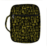 Egyptian Symbols Pattern Print Front Pocket Bible Bag