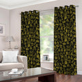 Egyptian Symbols Pattern Print Grommet Curtains