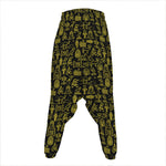 Egyptian Symbols Pattern Print Hammer Pants