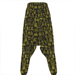 Egyptian Symbols Pattern Print Hammer Pants