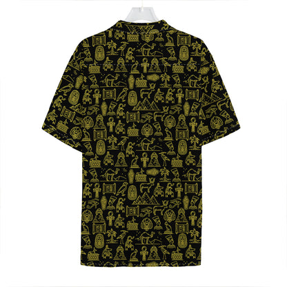 Egyptian Symbols Pattern Print Hawaiian Shirt