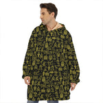 Egyptian Symbols Pattern Print Hoodie Blanket
