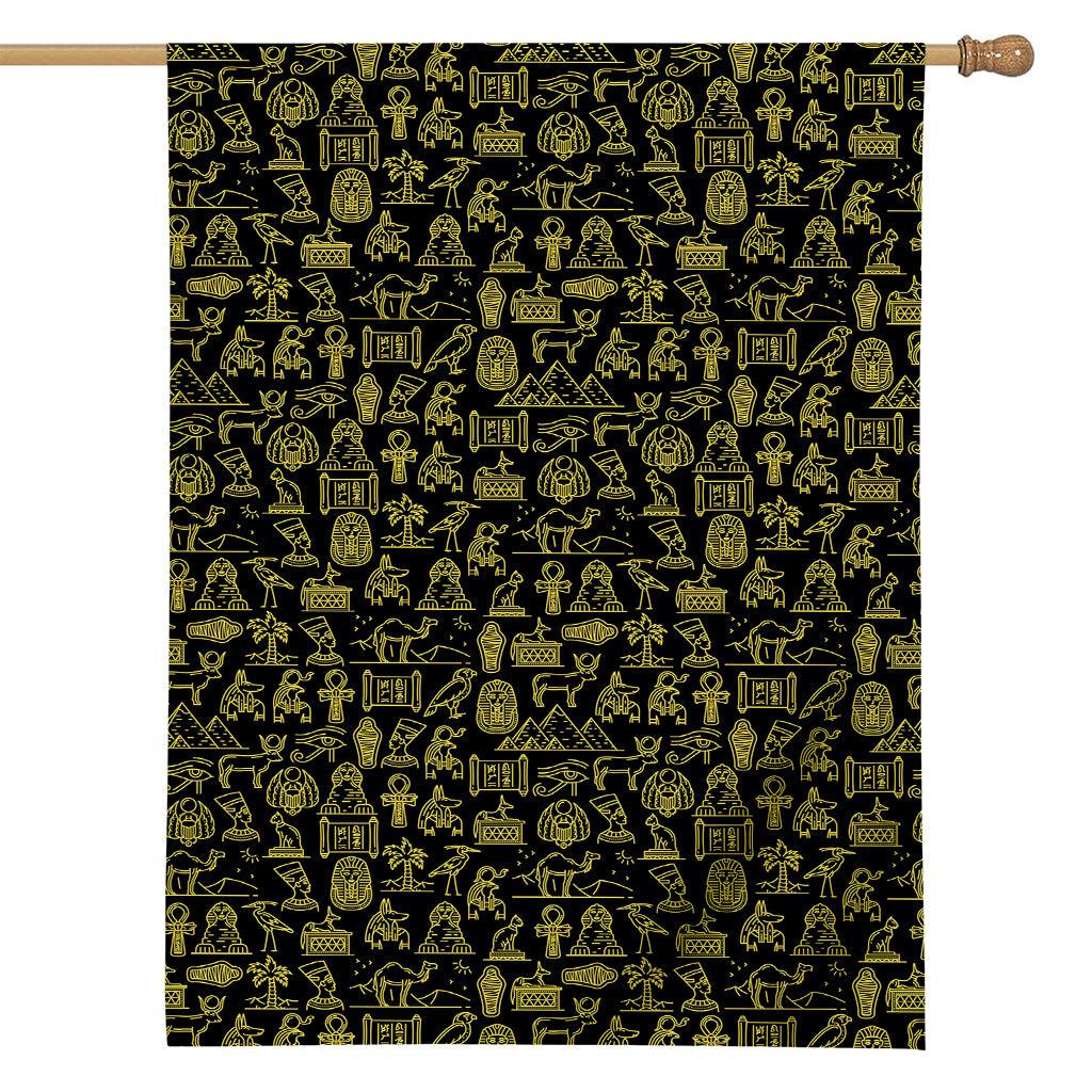 Egyptian Symbols Pattern Print House Flag
