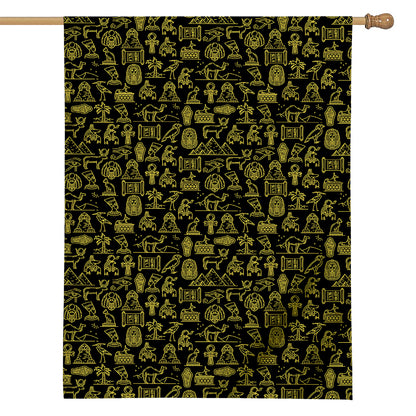 Egyptian Symbols Pattern Print House Flag