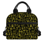 Egyptian Symbols Pattern Print Insulated Lunch Bag