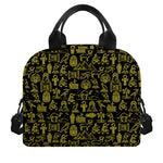 Egyptian Symbols Pattern Print Insulated Lunch Bag
