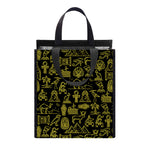 Egyptian Symbols Pattern Print Insulated Lunch Tote