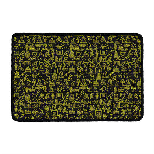 Egyptian Symbols Pattern Print Kitchen Mat