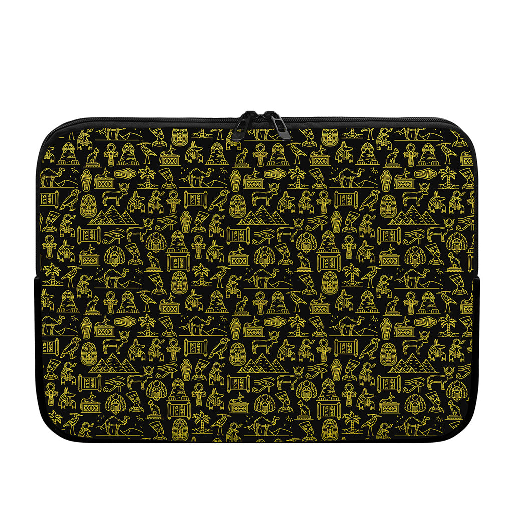 Egyptian Symbols Pattern Print Laptop Sleeve