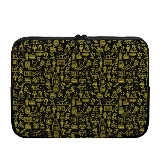 Egyptian Symbols Pattern Print Laptop Sleeve