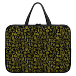 Egyptian Symbols Pattern Print Laptop Sleeve With Handle
