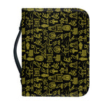 Egyptian Symbols Pattern Print Leather Bible Cover