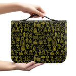 Egyptian Symbols Pattern Print Leather Bible Cover