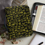 Egyptian Symbols Pattern Print Leather Bible Cover