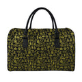 Egyptian Symbols Pattern Print Leather Duffel Bag