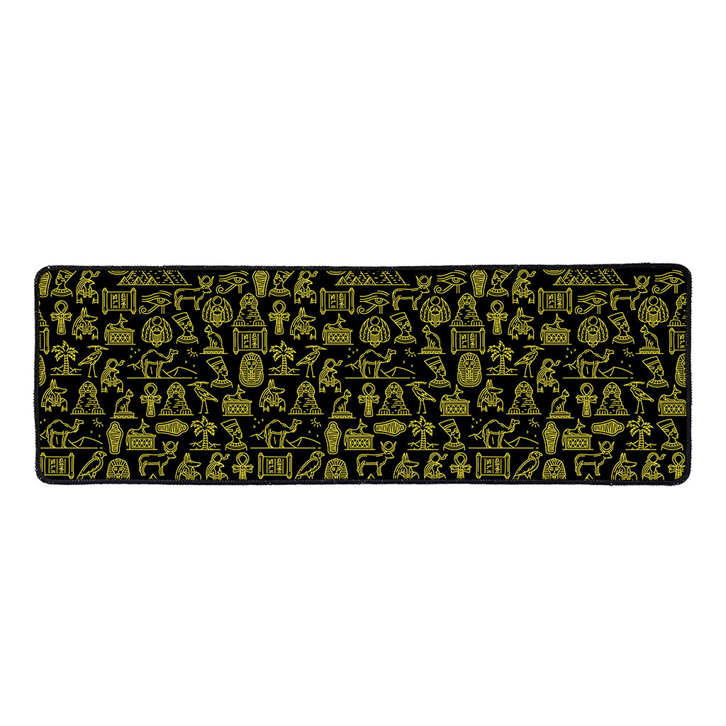 Egyptian Symbols Pattern Print Long Kitchen Mat