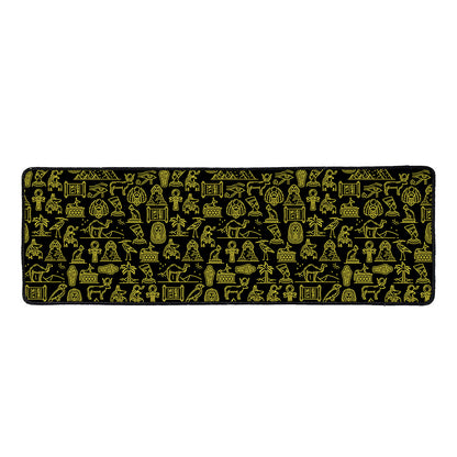 Egyptian Symbols Pattern Print Long Kitchen Mat
