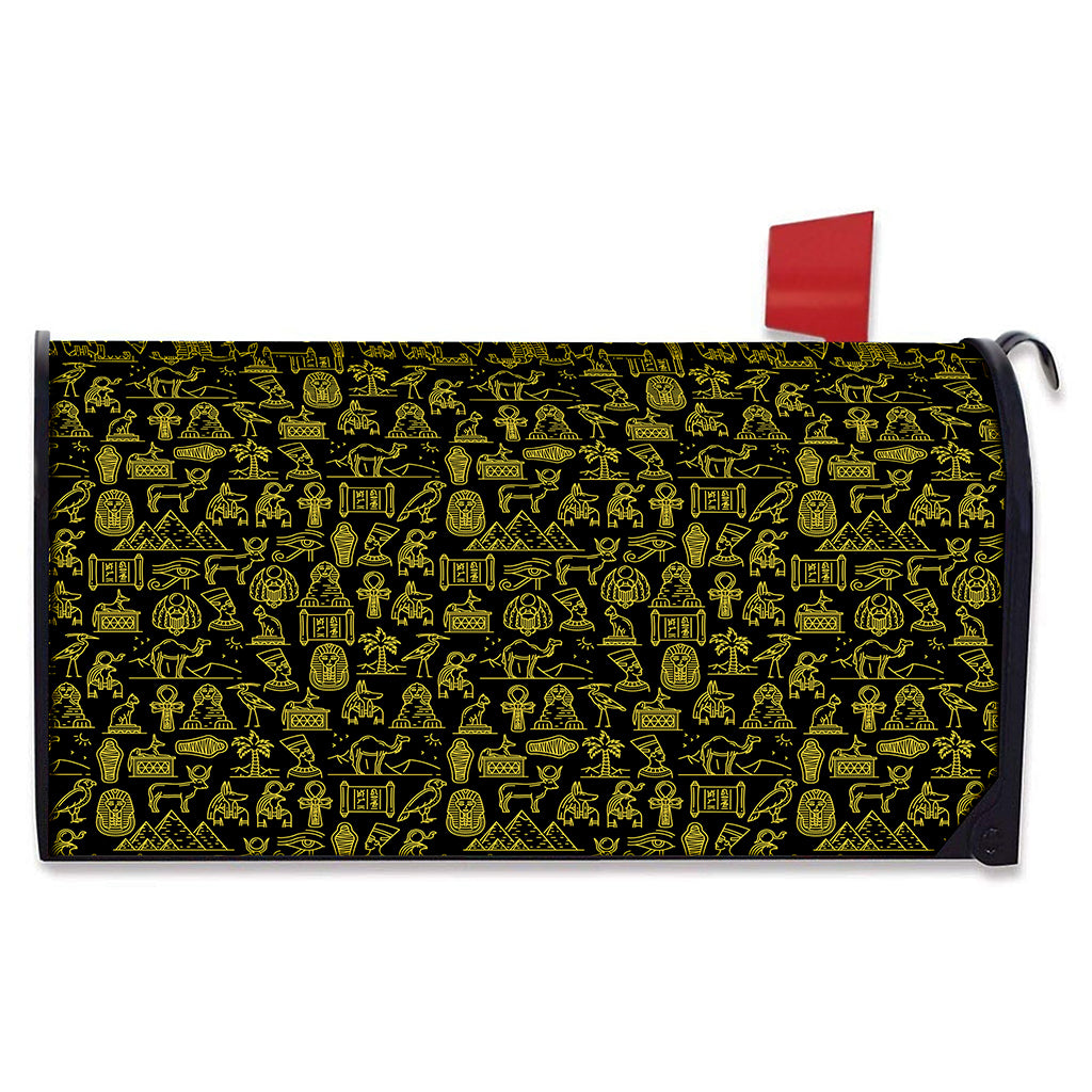 Egyptian Symbols Pattern Print Mailbox Cover