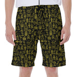 Egyptian Symbols Pattern Print Men's Beach Shorts