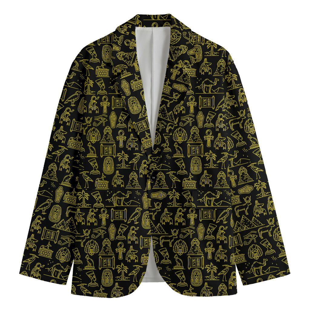 Egyptian Symbols Pattern Print Men's Blazer