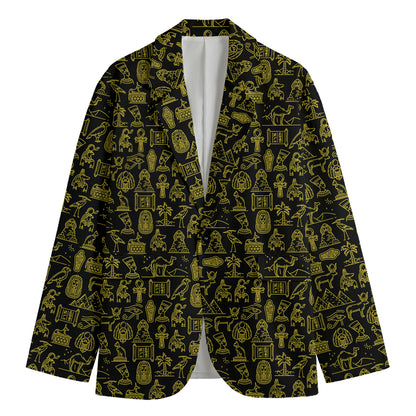Egyptian Symbols Pattern Print Men's Blazer