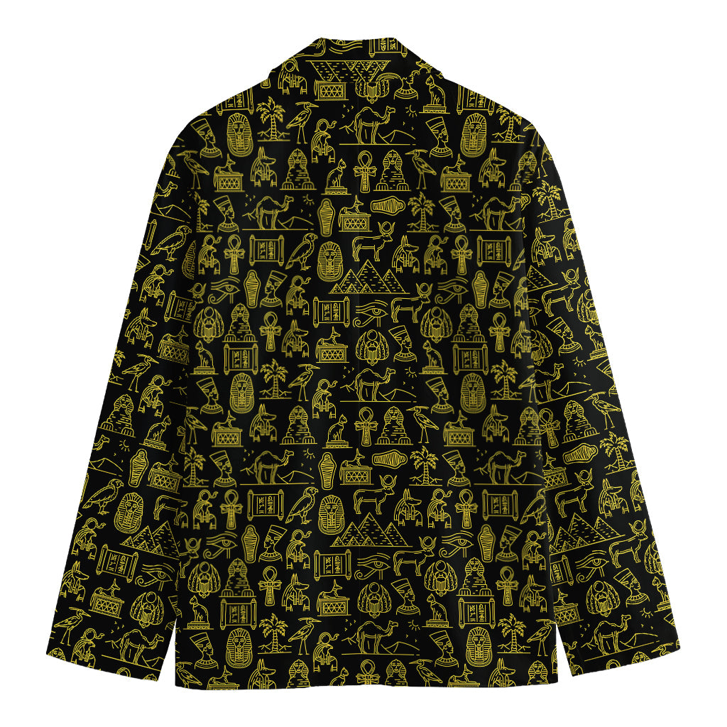 Egyptian Symbols Pattern Print Men's Blazer
