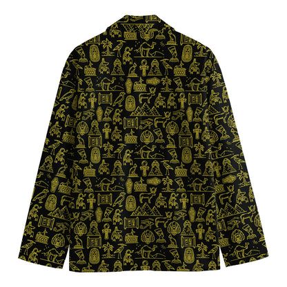 Egyptian Symbols Pattern Print Men's Blazer