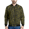 Egyptian Symbols Pattern Print Men's Bomber Jacket