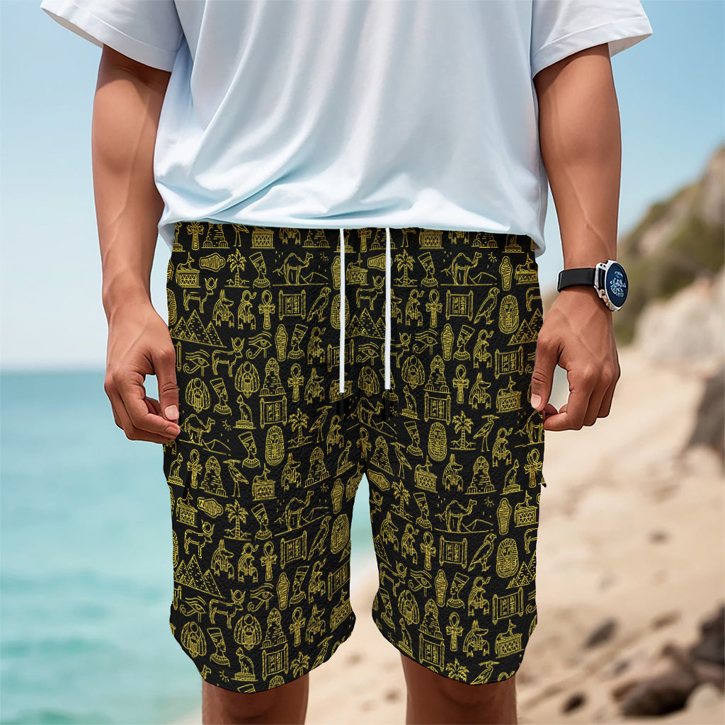 Egyptian Symbols Pattern Print Men's Cargo Shorts