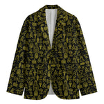 Egyptian Symbols Pattern Print Men's Cotton Blazer
