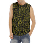 Egyptian Symbols Pattern Print Men's Fitness Tank Top