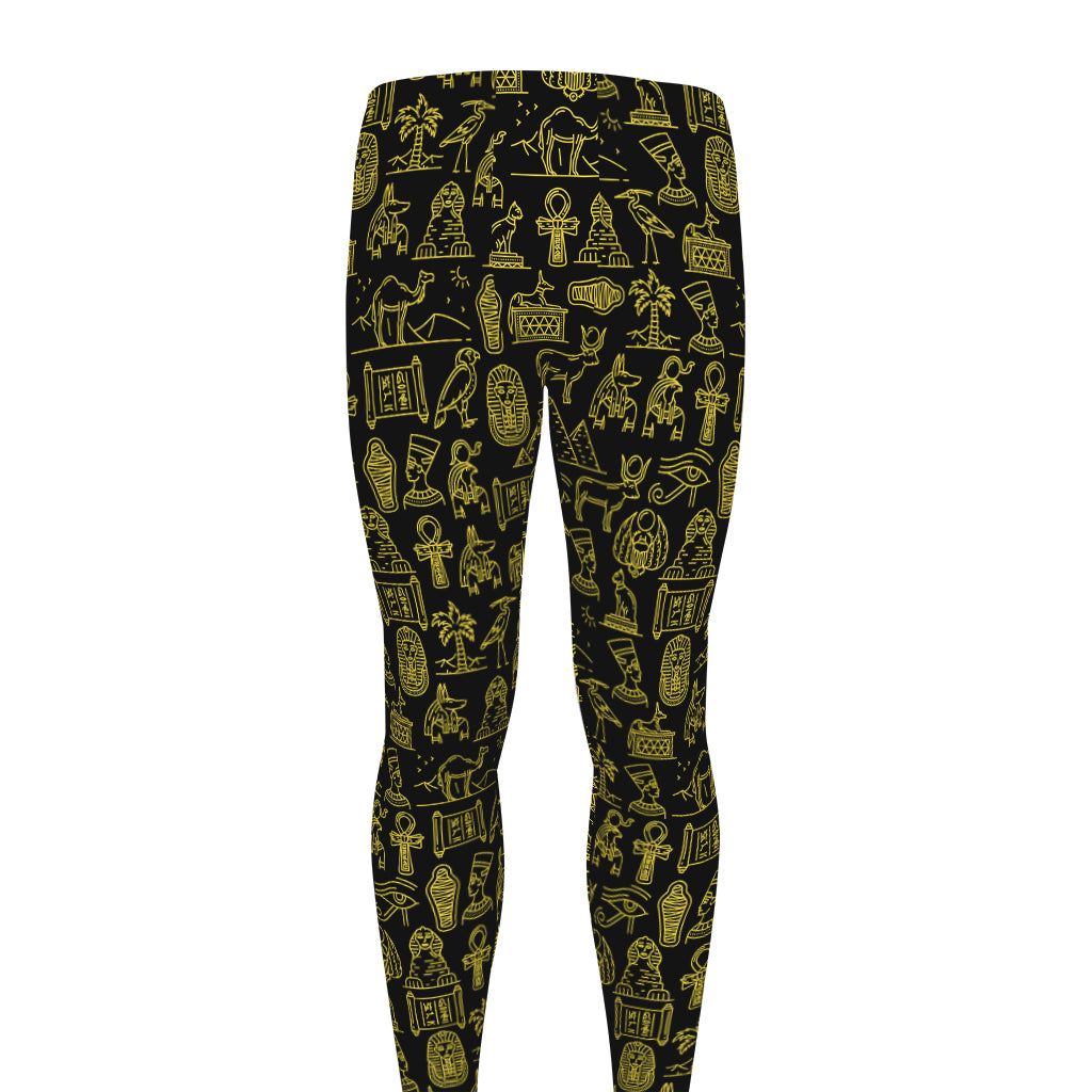 Egyptian Symbols Pattern Print Men's leggings
