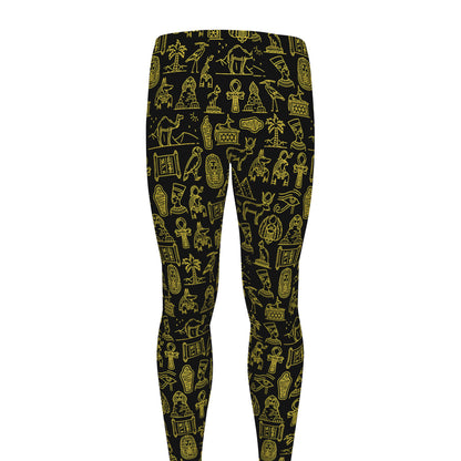 Egyptian Symbols Pattern Print Men's leggings
