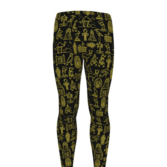 Egyptian Symbols Pattern Print Men's leggings