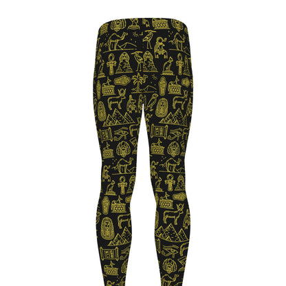 Egyptian Symbols Pattern Print Men's leggings