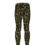 Egyptian Symbols Pattern Print Men's leggings