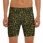 Egyptian Symbols Pattern Print Men's Long Boxer Briefs
