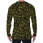 Egyptian Symbols Pattern Print Men's Long Sleeve T-Shirt