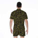 Egyptian Symbols Pattern Print Men's Rompers