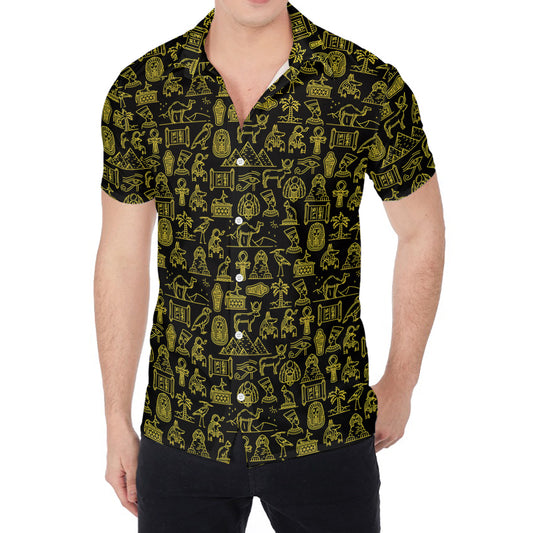 Egyptian Symbols Pattern Print Men's Shirt