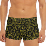 Egyptian Symbols Pattern Print Men's Short Boxer Briefs