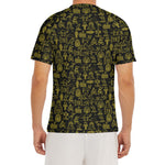 Egyptian Symbols Pattern Print Men's Short Sleeve Rash Guard